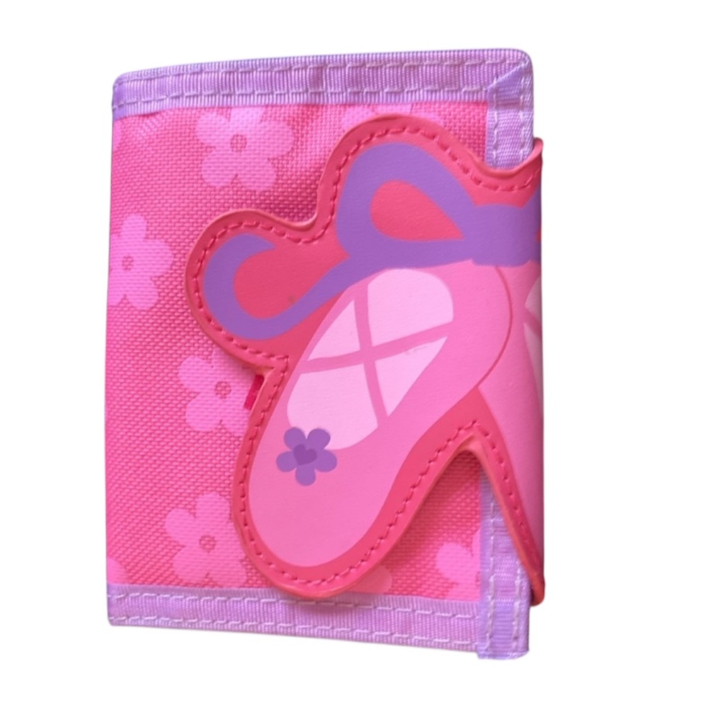 Pink Ballet Shoe Kids Wallet Stephen Joseph folding wallet money coins purple